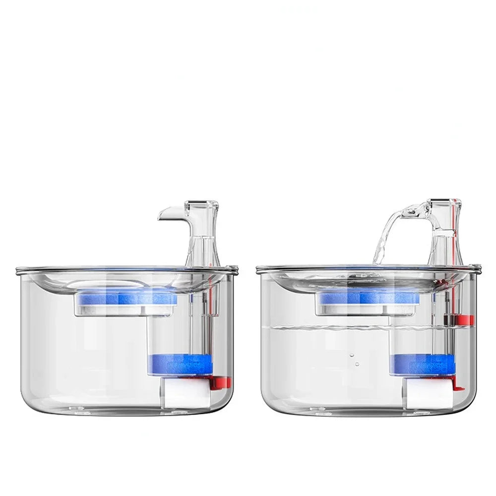 2L Smart Cat Water Fountain Automatic Filter Water Dispenser Feeder Motion Sensor Pet Drinking Fountain 304 Stainless Steel