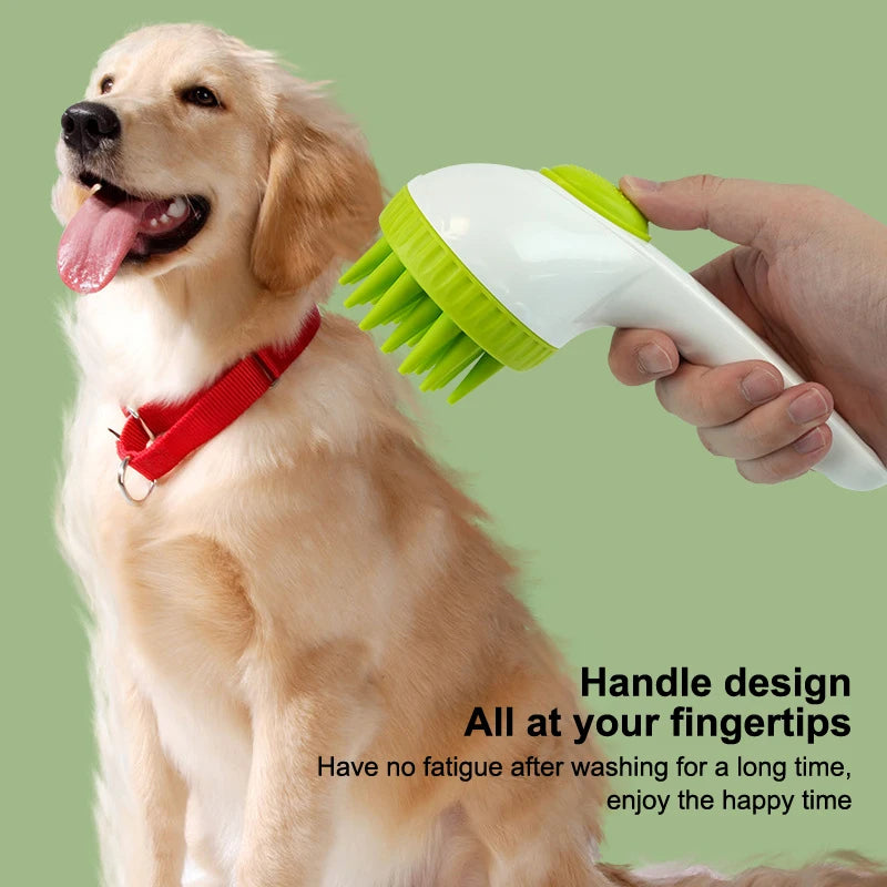 Pet Grooming Brush Pet Bathing Grooming Brush Set For Dogs Cats Soft Head For Dead Skin Loose Fur Removal Massage Bathing Brush