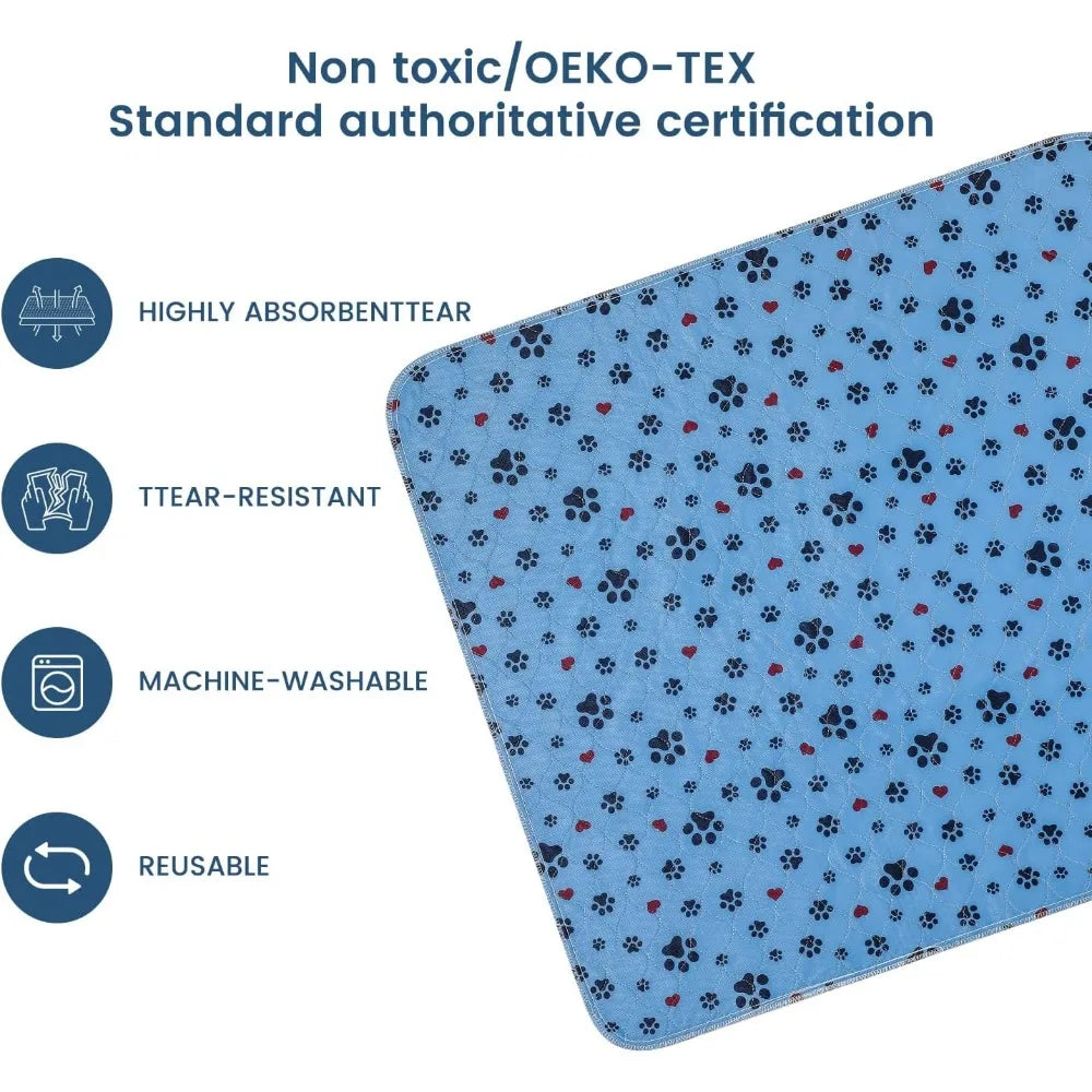 Washable Pee Pads for Dogs,2 Pack Extra Large 72"x72" Super Absorbent Reusable Puppy Pads,