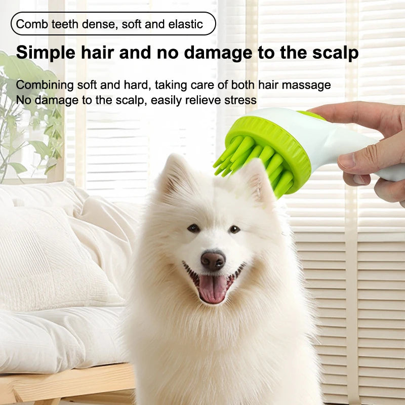 Pet Grooming Brush Pet Bathing Grooming Brush Set For Dogs Cats Soft Head For Dead Skin Loose Fur Removal Massage Bathing Brush