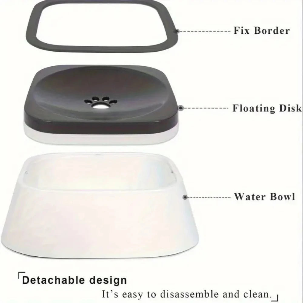 Floating Water Filter Bowl - Non-Slip & Spill-Resistant Pet Water Bowl