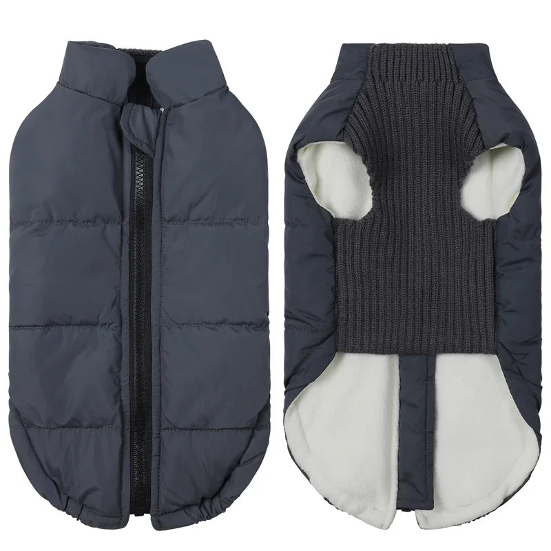 Winter Pet Dog Warm Cotton Coats Back Zipper Windproof Thickness Clothes for Small Medium Dogs Chihuahua French Bulldog Outfits