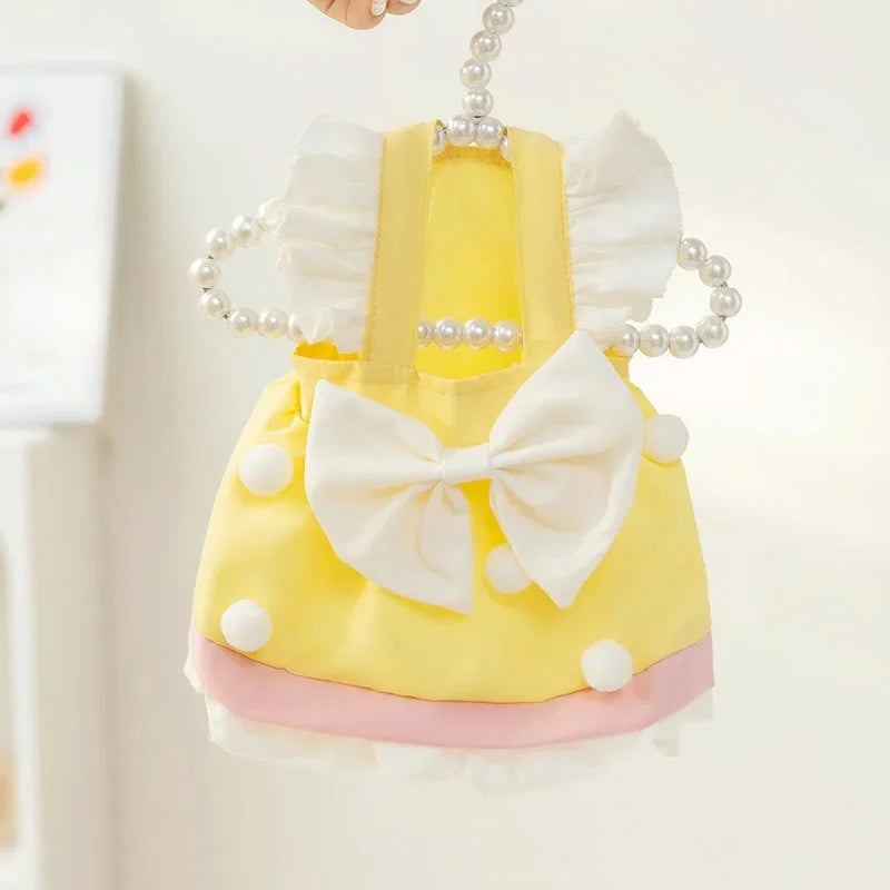 Fashion Dog Clothes Summer Pet Dog Princess Dress Cute Bow Puppy Skirt Cat Flying Sleeve Dress Dogs Apparel Pet Product Supplies