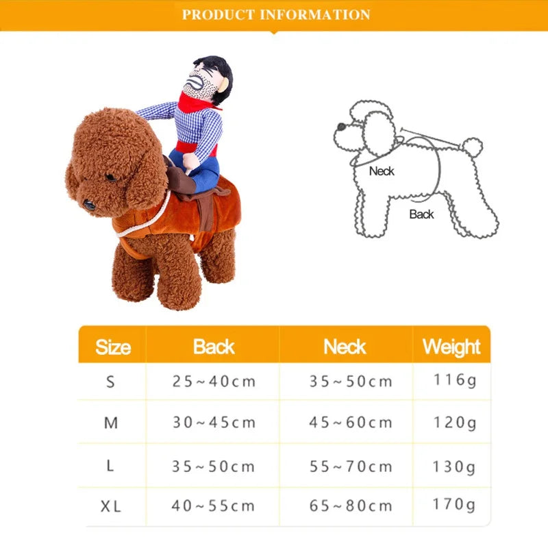 Halloween Dog Clothes Cowboy Knight Funny Change Into Pet Novelty Suit Rave Party Role Play Entertainment Funny Clothing
