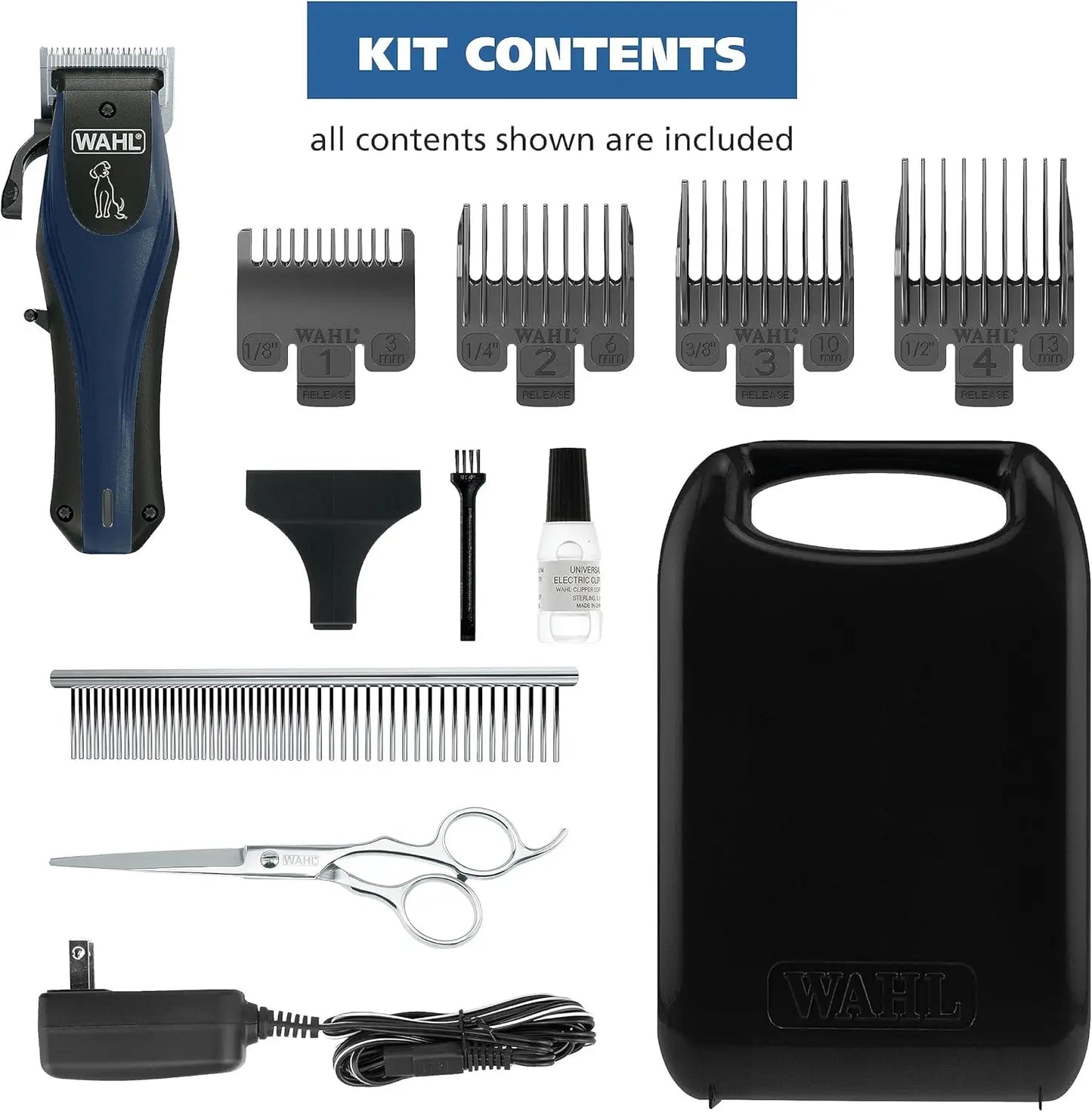 Power Pro Lithium Rechargeable Cordless Dog Grooming Kit - Heavy Duty Cordless Electric Dog