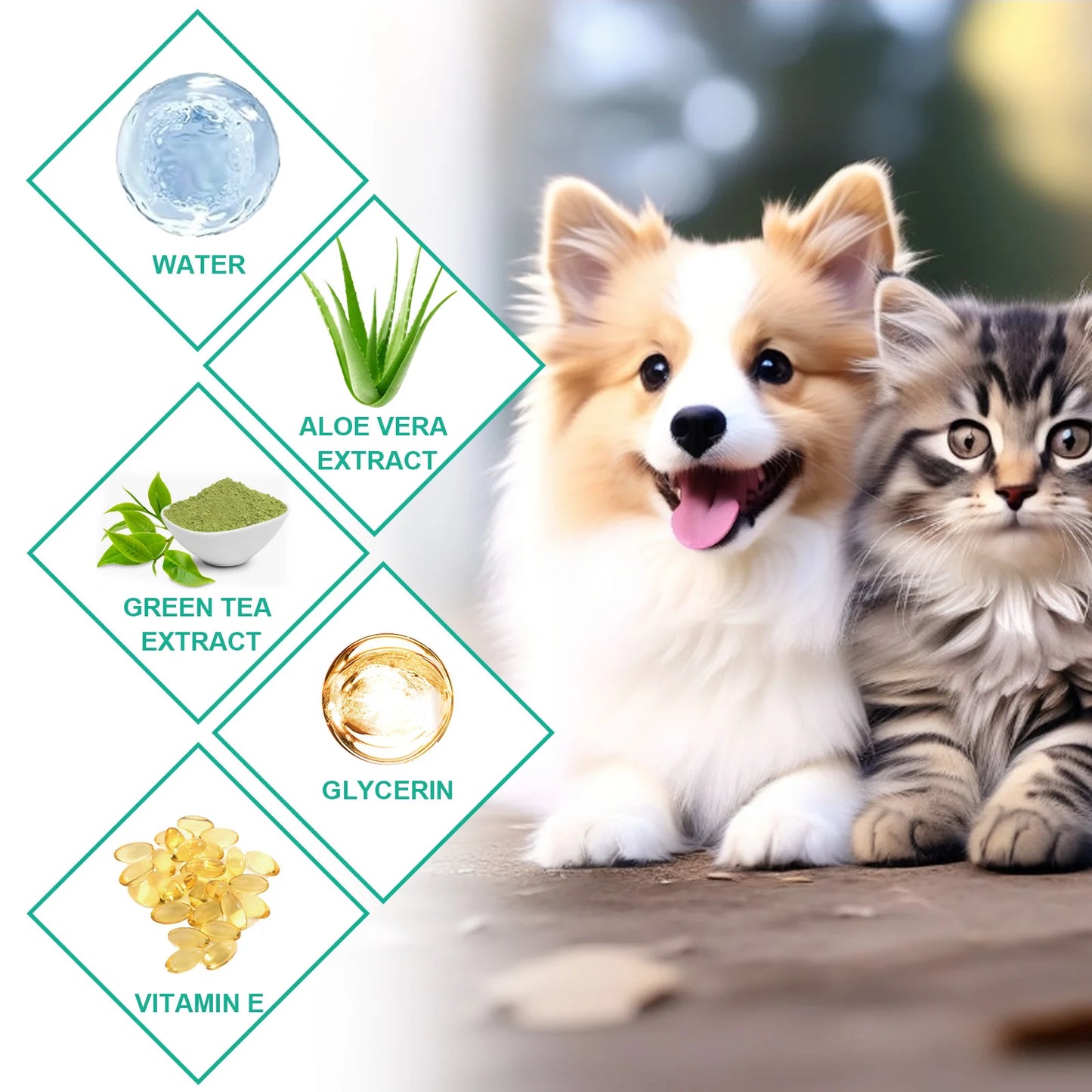 YEGBONG Dog Tooth & Ear Cleaning Wipes, Pet Dental Care Finger Wipes For Dogs&Cats - Reduces Plaque And Freshens Breath(50pcs)