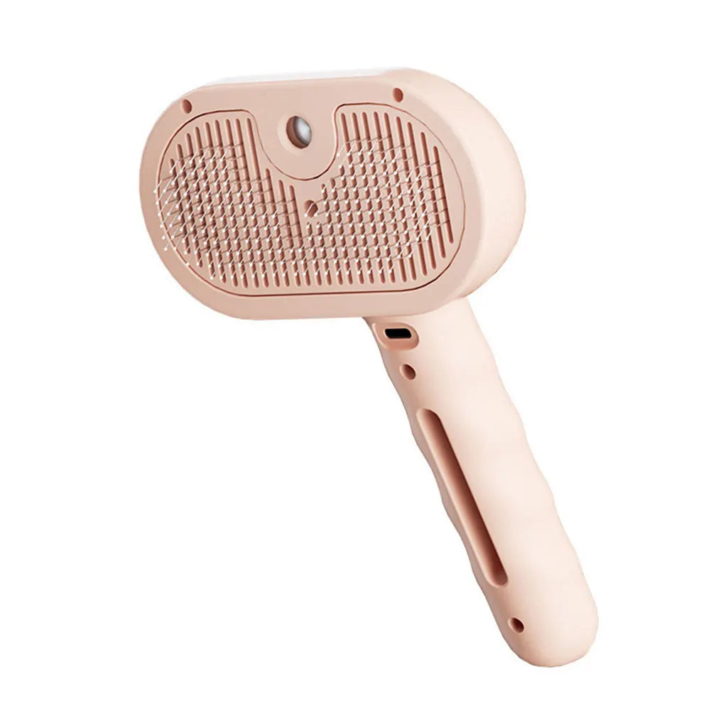 3 in 1 Cat Steam Brush Pet Spray Hair Removal Comb with Release Button Cat Grooming Brush Rechargeable Dog Brush