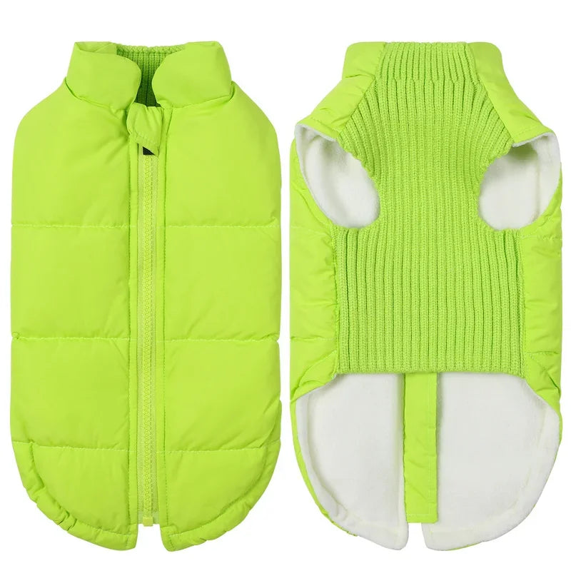 Winter Pet Dog Warm Cotton Coats Back Zipper Windproof Thickness Clothes for Small Medium Dogs Chihuahua French Bulldog Outfits
