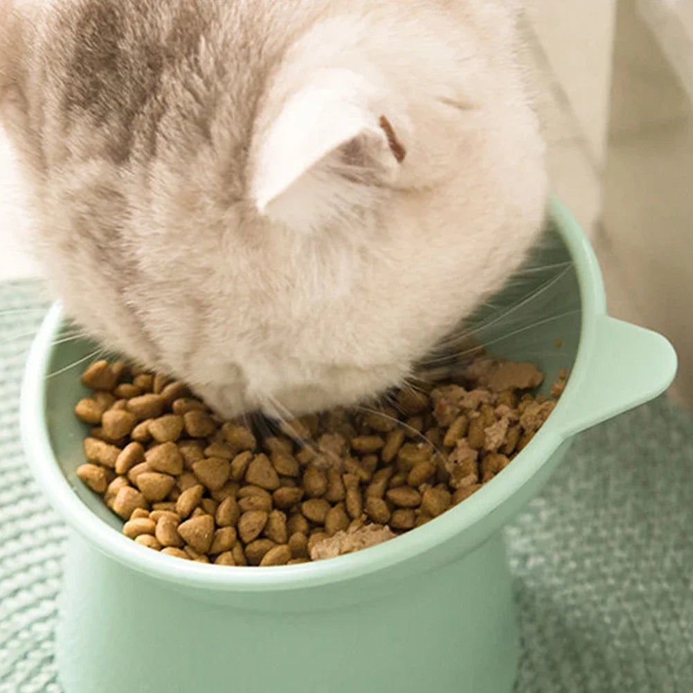 Tilted Cat Bowls Non-slip Pets Puppy Food Drink Water Feeder Neck Protection Dish Ergonomic Anti Vomiting Raised Cat Food Bowl