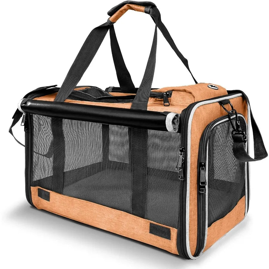 Dog Carry Bag for Puppy Pet SoftShell Portable Kennel Crate for 015 lbs Foldable Pomeranian Travel Cage Tea Cup Yorkie Carrier