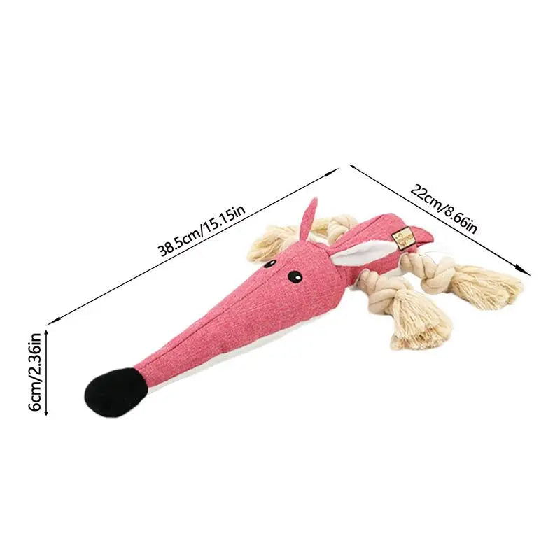 Puppy Chewing Toys Dog Squeaky Chewing Toys Bite-resistant Cotton Rope Knot Dog Biting Toy Pet For Relieves Teething Discomfort