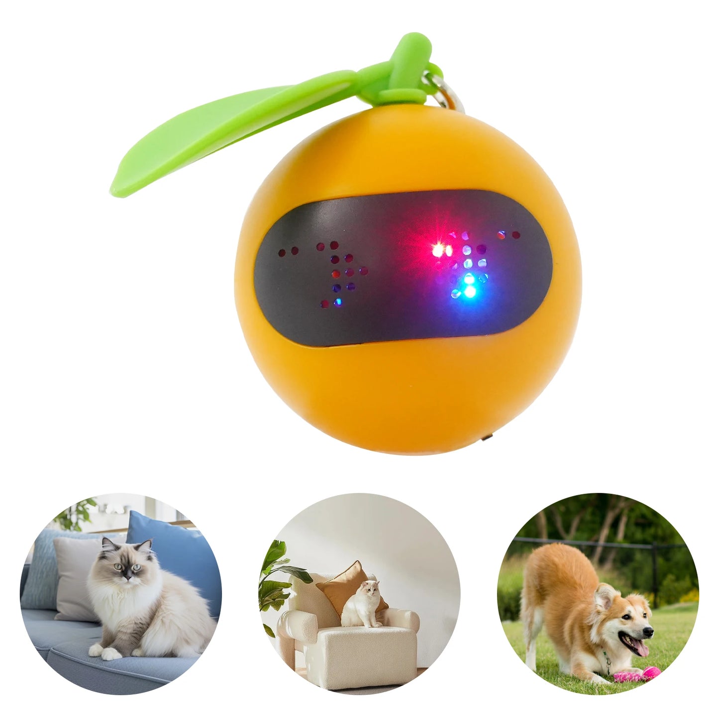USB Electric Cat Toy Moving Ball, Plush Mice and Feathers as Additional Toy, DIY N in 1 Pets Intelligent Automatic Teaser
