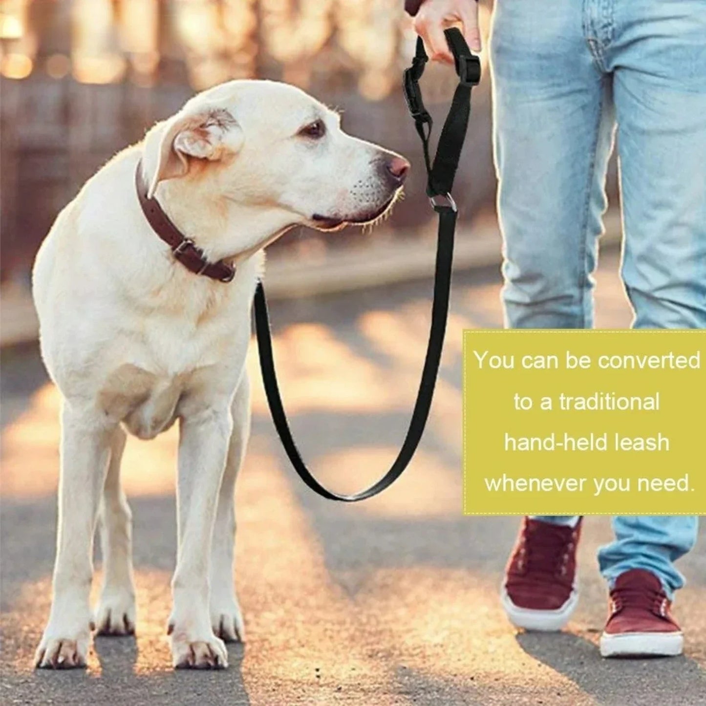 Adjustable Nylon Dog Cat Safety Seat Belt Restraint Leash for Car Headrest