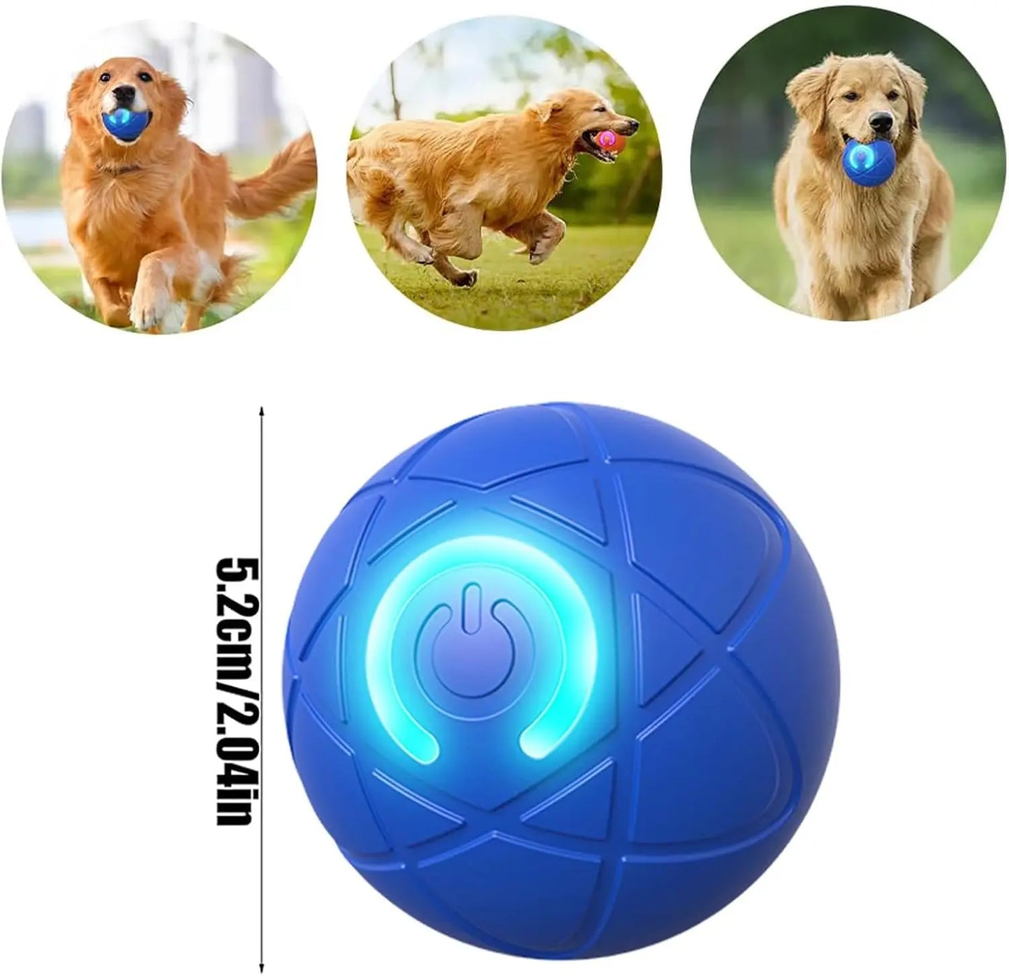 Interactive Dog Ball Set 2 Pieces Automatic Shaking Chew-Resistant Durable Toy for All Size Dogs Home & Garden Pet Supplies