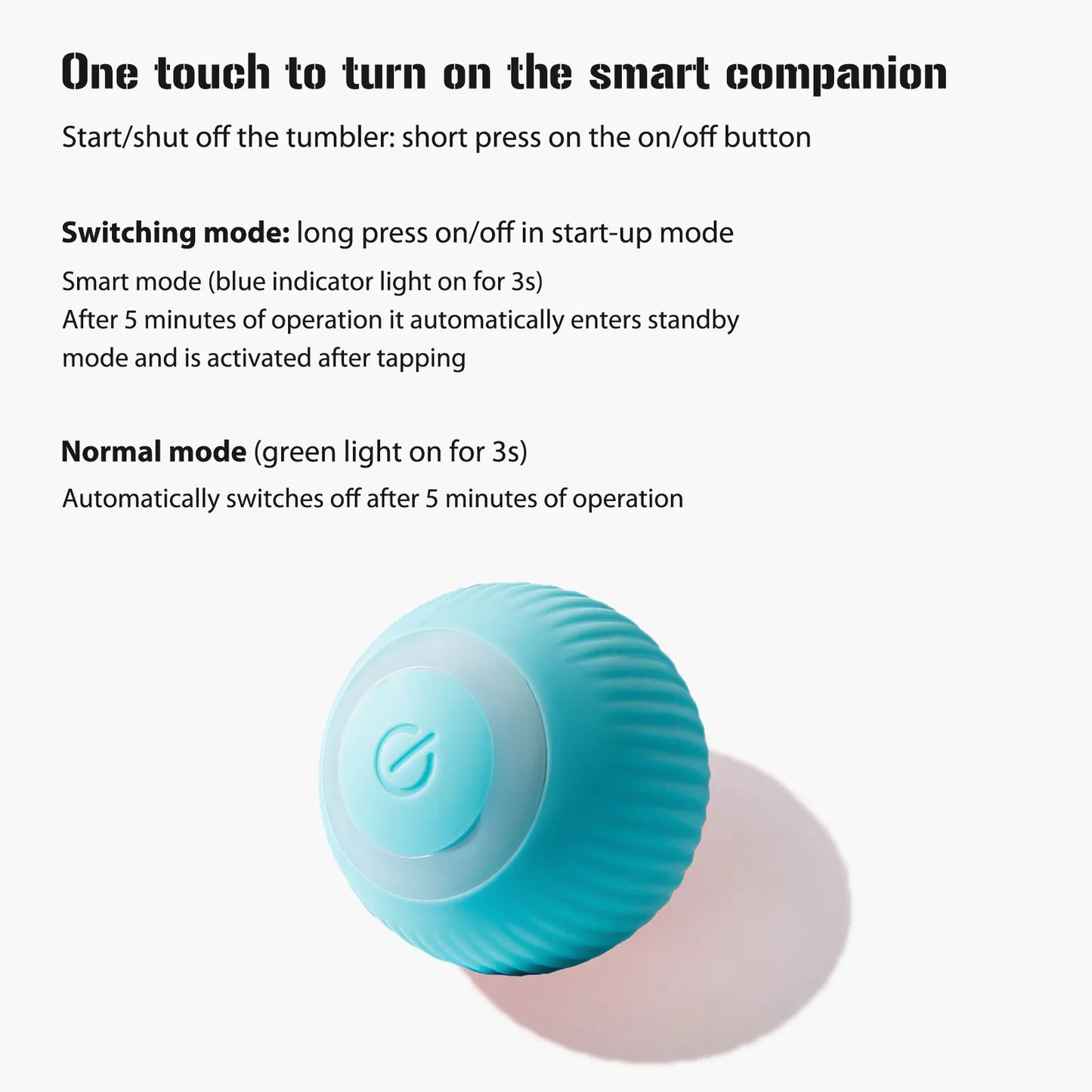 Smart Self-moving Cat Ball with LED Lights Funny Kitten Ball Interactive Toys Kitten Rolling Balls USB Rechargeable Pet Supplies