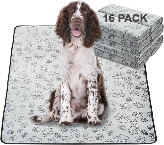 Reusable Puppy Pads, 16 Pack Washable Pee Pads for Dogs, Non Slip Wee Wee pad, Absorbent and Leakproof Training Mats for P