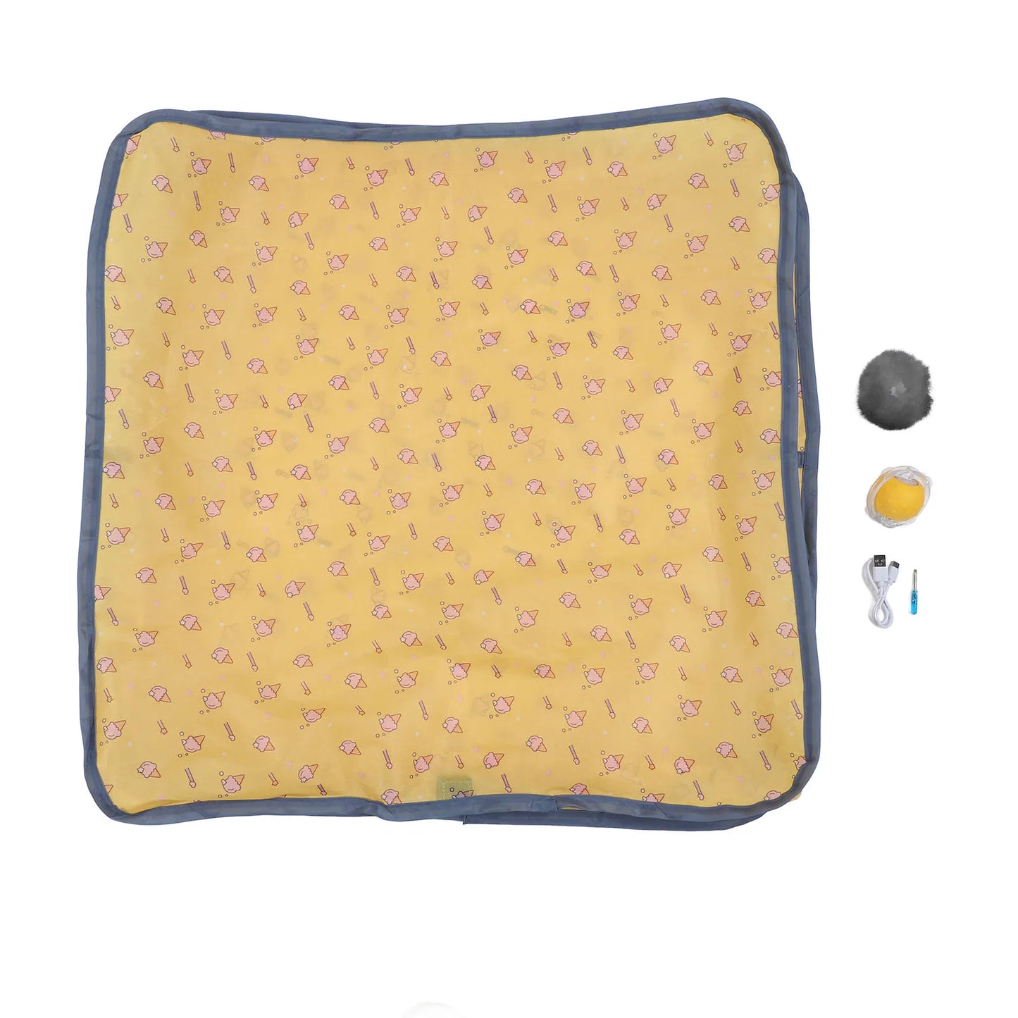 Cat Exercise Toy Interactive Cat  Ball Long Term Use Sound Design Reduce Anxiety Release Excess Energy with Pouch for Cats
