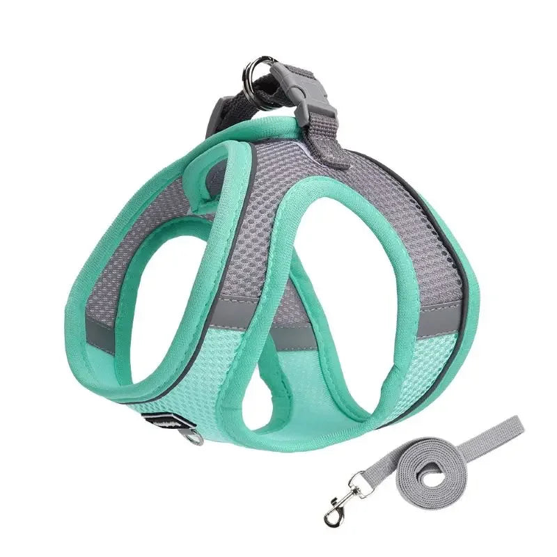 Dog Harness for Small Dogs Adjustable Puppy Cat Harness Vest French Bulldog Chihuahua Pug Pet Outdoor Walking Collar Leash Set