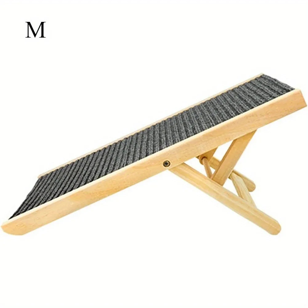 Adjustable wooden dog ramp, dog ladder, steps, special pet stairs, suitable for indoor sofa up and down and play, folding, easy