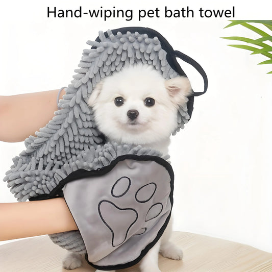 Plush Microfiber Pet Towel - Quick-Dry & Ultra Absorbent ✔Hypoallergenic for Dogs/Cats (Grooming Salon Grade)