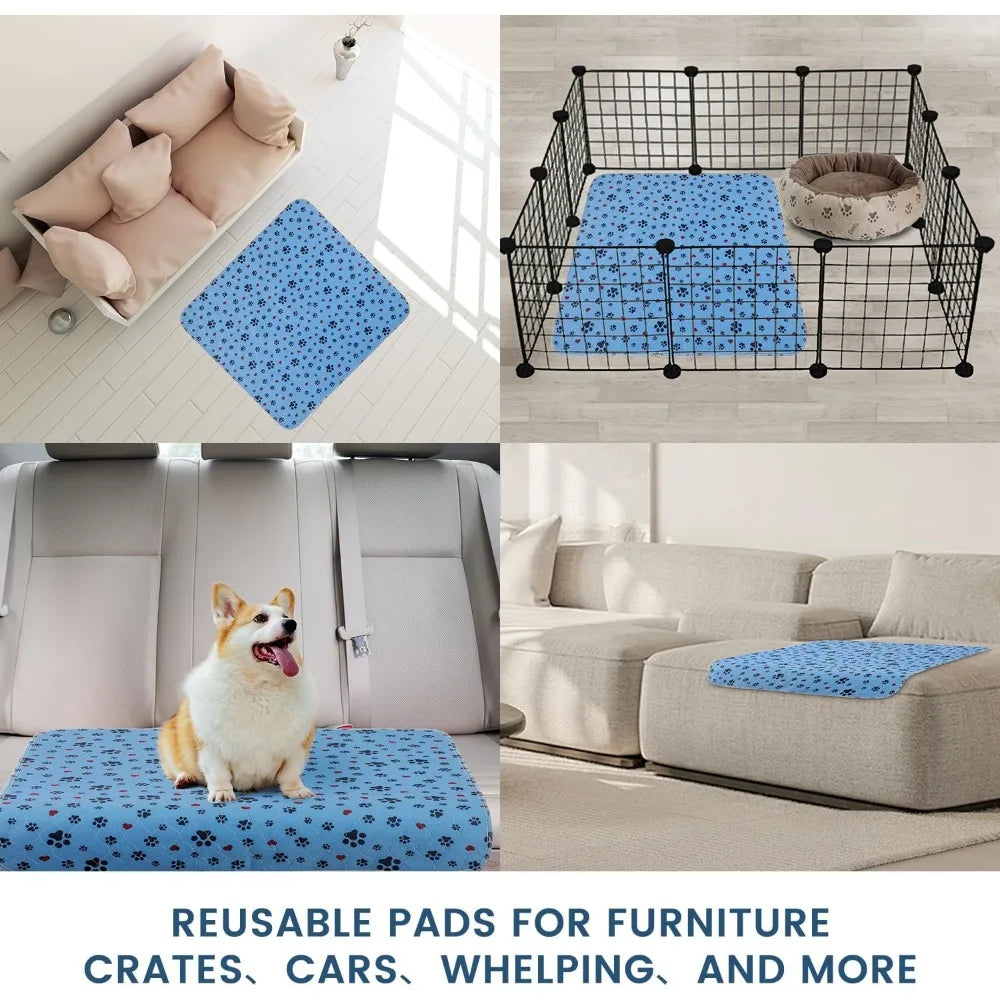 Washable Pee Pads for Dogs,2 Pack Extra Large 72"x72" Super Absorbent Reusable Puppy Pads,