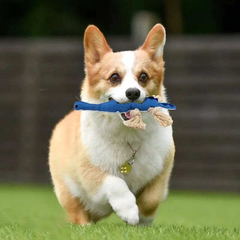 Puppy Chewing Toys Dog Squeaky Chewing Toys Bite-resistant Cotton Rope Knot Dog Biting Toy Pet For Relieves Teething Discomfort
