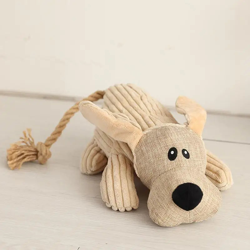 Dog Squeaky Toy Plush Toy For Dog Chewer Soft Dog Chew Squeaky Toy Doll Puppy Teething Entertainment Toy For Indoors And