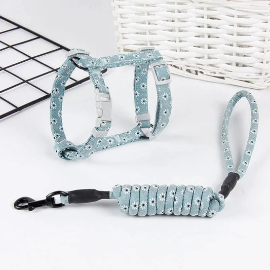 Cat Dog Collar Harness Leash Adjustable Pet Traction Cat Kitten Halter Collar Cats Products Pet Harness Belt Cat Supplies