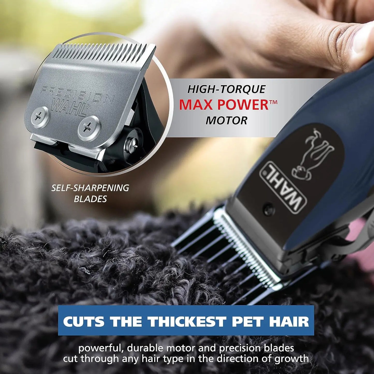 Power Pro Lithium Rechargeable Cordless Dog Grooming Kit - Heavy Duty Cordless Electric Dog