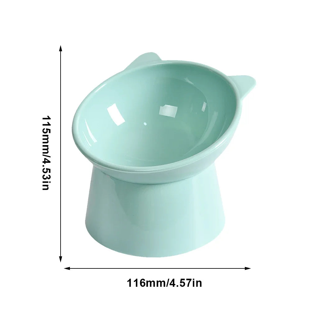 Tilted Cat Bowls Non-slip Pets Puppy Food Drink Water Feeder Neck Protection Dish Ergonomic Anti Vomiting Raised Cat Food Bowl