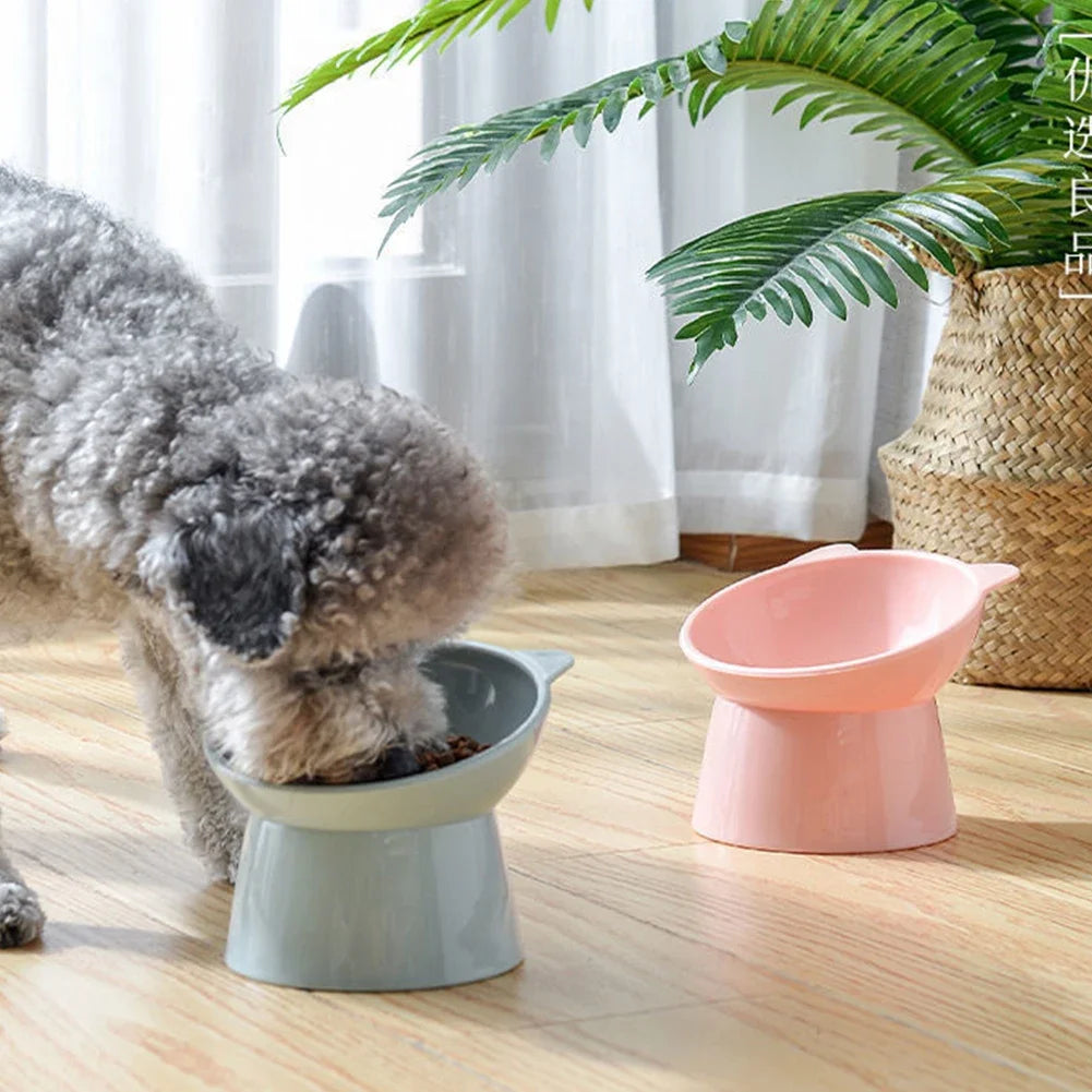 Tilted Cat Bowls Non-slip Pets Puppy Food Drink Water Feeder Neck Protection Dish Ergonomic Anti Vomiting Raised Cat Food Bowl