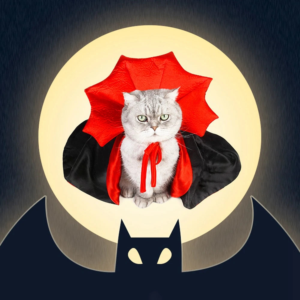 Pet Halloween Cape Cosplay Comfortable Exquisite Decoration for Dog And Cat Halloween Costume Festival Dress Up
