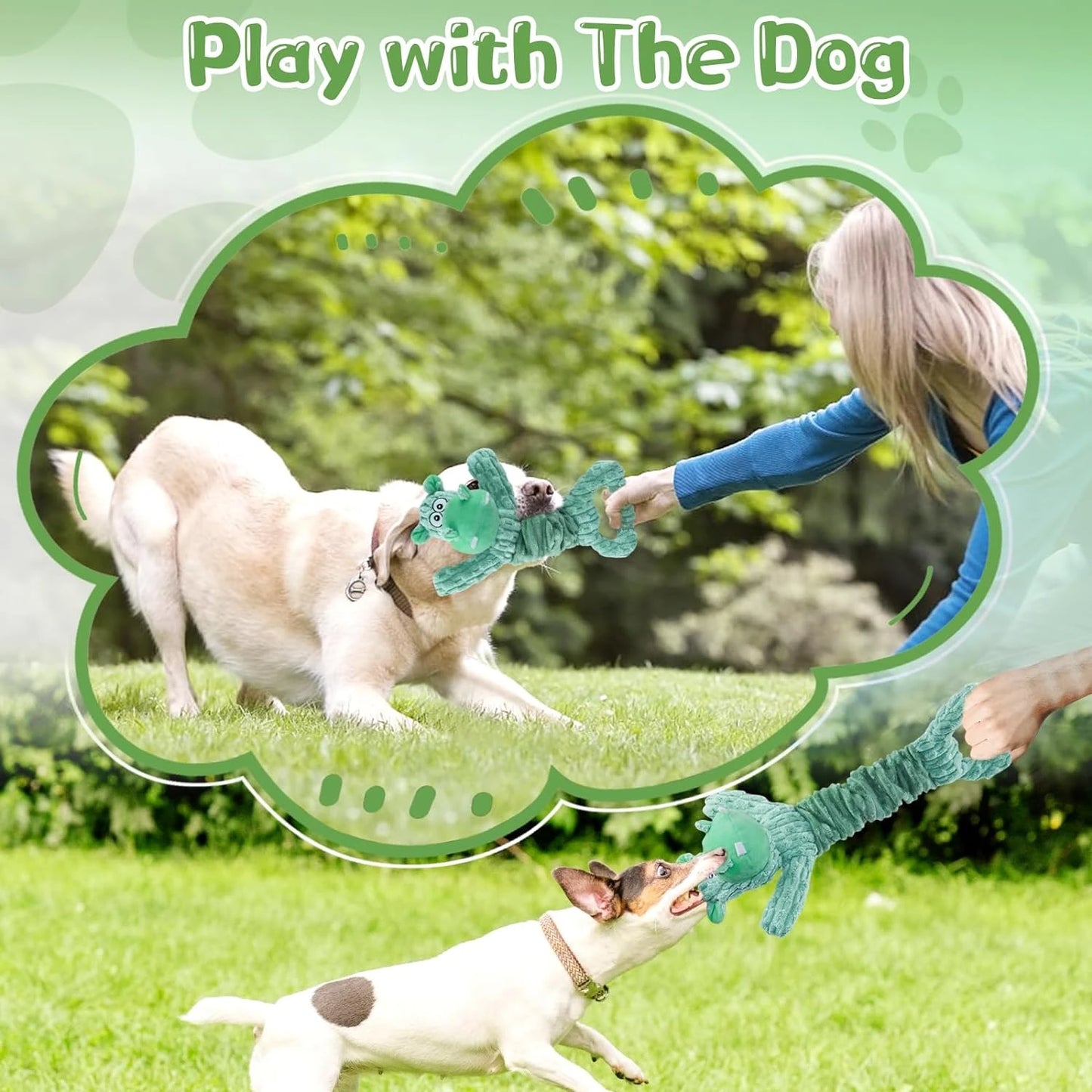 Soft, Durable, and Adorable War Dog Design Squeaky Toys for Small, Medium, Large Pets - Ideal Hours of Entertainment
