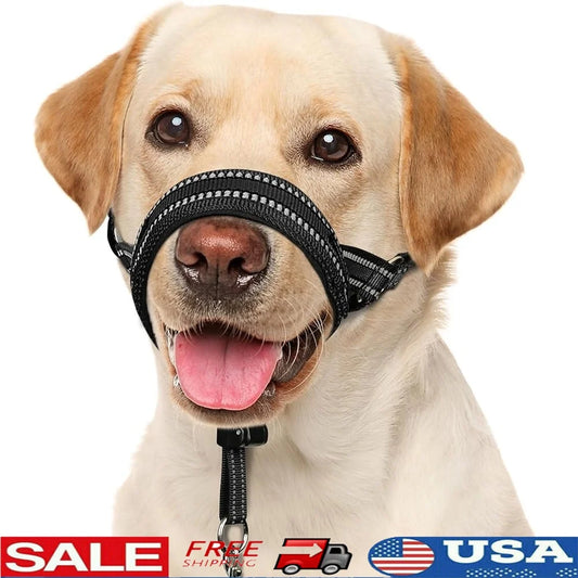 Soft Dog Head Collar No Pull Adjustable Training Halter Padded Safety Nose Leash Reflective Durable Head Harness Medium Large