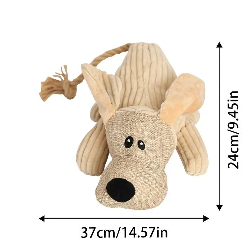 Dog Squeaky Toy Plush Toy For Dog Chewer Soft Dog Chew Squeaky Toy Doll Puppy Teething Entertainment Toy For Indoors And