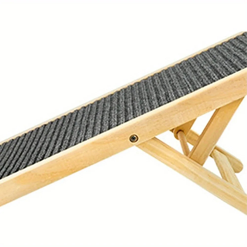 Adjustable wooden dog ramp, dog ladder, steps, special pet stairs, suitable for indoor sofa up and down and play, folding, easy