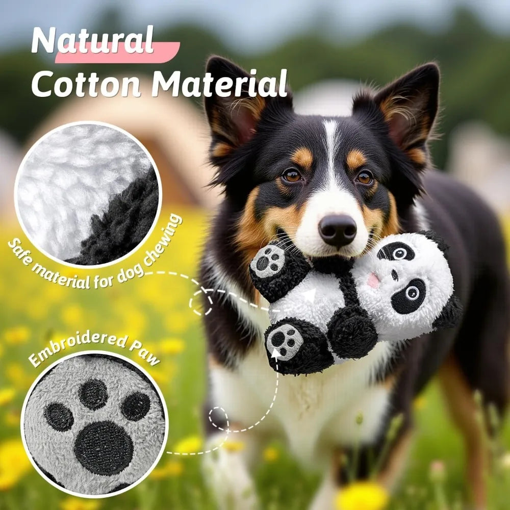 Plush Dog Toys for Aggressive Chewers, Squeaky Dog Toys for Large Dogs, Cute Animals Stuffed Dog Toy for Small