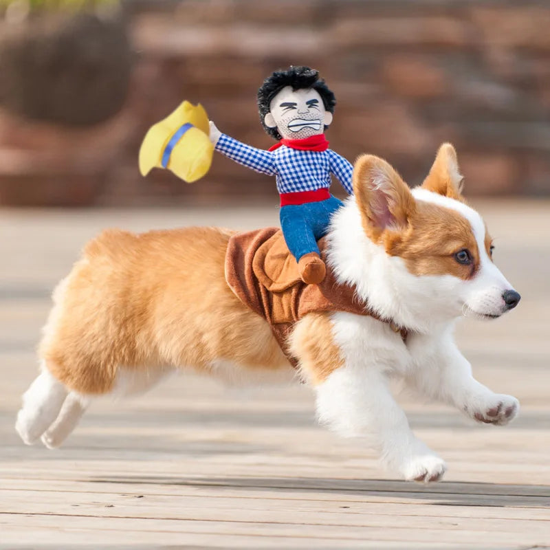 Halloween Dog Clothes Cowboy Knight Funny Change Into Pet Novelty Suit Rave Party Role Play Entertainment Funny Clothing