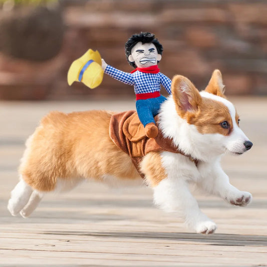 Halloween Dog Clothes Cowboy Knight Funny Change Into Pet Novelty Suit Rave Party Role Play Entertainment Funny Clothing