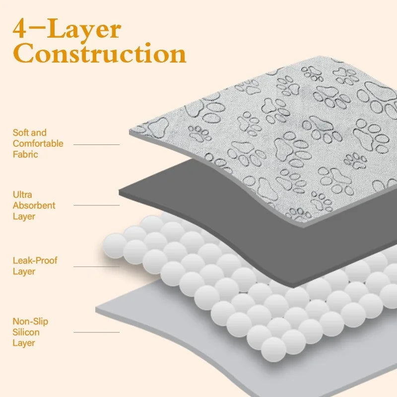 Reusable Puppy Pads, 16 Pack Washable Pee Pads for Dogs, Non Slip Wee Wee pad, Absorbent and Leakproof Training Mats for P