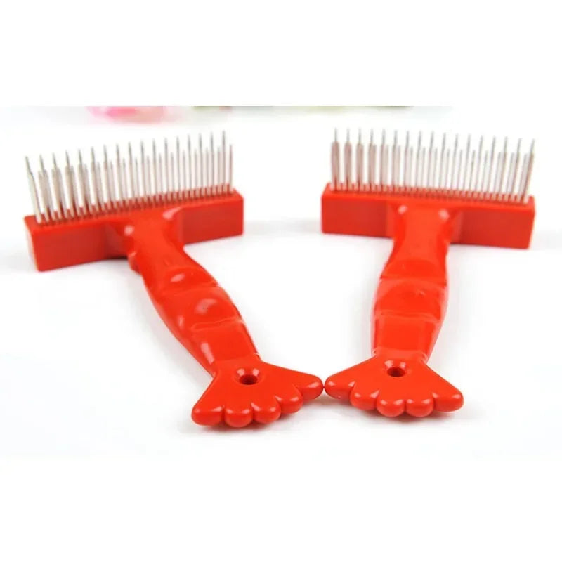 Rake Brush Undercoat Products Row and Double Steel Grooming Durable Safe Dog Pins Stainless Comb Pet Cat