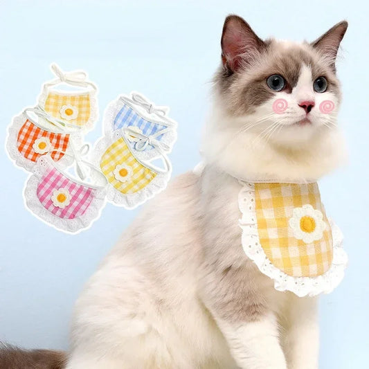 1PCS Cute Cat Dog Bibs Different Shape Design Pet Accessories Dog Bandana Saliva Towel Scarf for Small Dogs Chiwawa Pet Products
