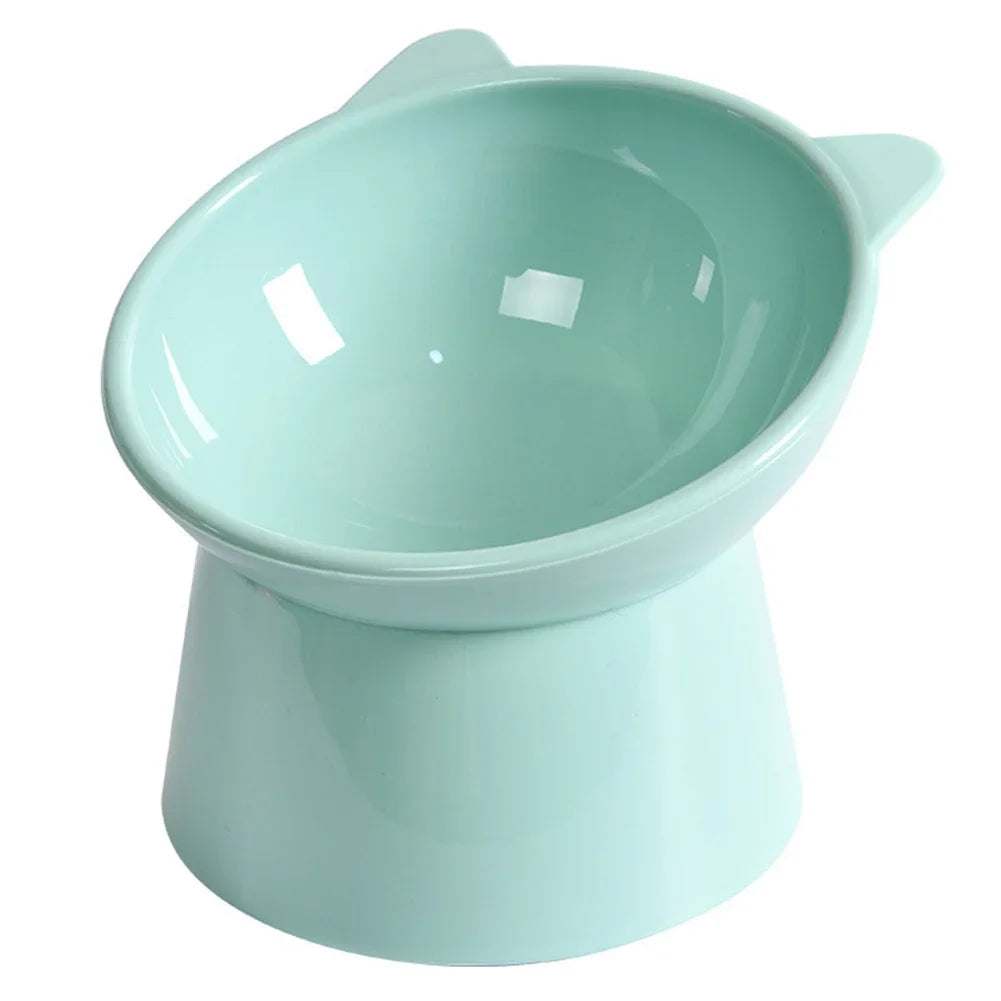 Tilted Cat Bowls Non-slip Pets Puppy Food Drink Water Feeder Neck Protection Dish Ergonomic Anti Vomiting Raised Cat Food Bowl