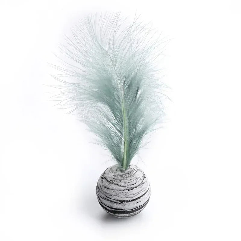 Cat toy Ball Feather Funny Cat Toy Star Ball Plus Feather Foam Ball Throwing Toys Interactive Plush Toys Pet Supplies katten toy