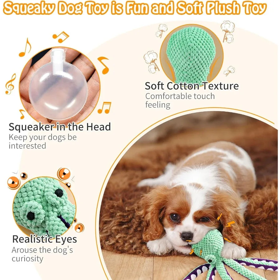 Large Squeaky Dog Toys Plush Dog Toys with Soft Fabric for Small Medium and Large Dogs Daily Companionship Training Reward Gift