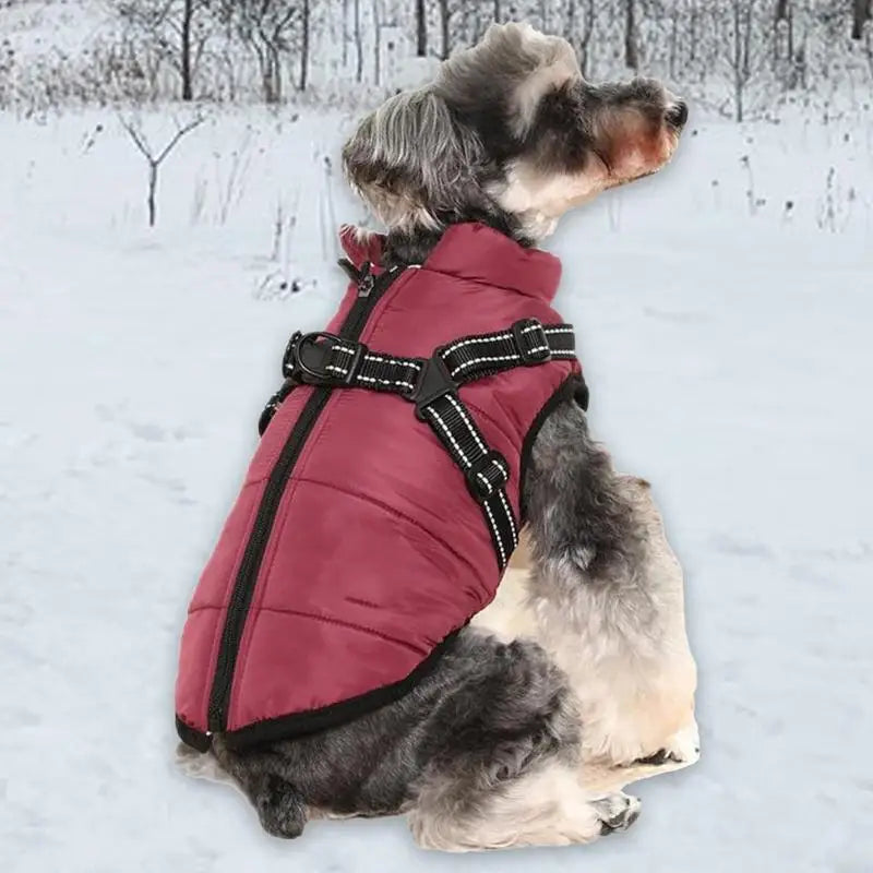 Winter Dog Coats Dog Snow Jacket With Zipper Warm Dog Winter Jacket Zippered Dog Snow Coat For Small Medium Large Dogs
