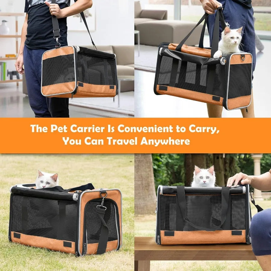 Dog Carry Bag for Puppy Pet SoftShell Portable Kennel Crate for 015 lbs Foldable Pomeranian Travel Cage Tea Cup Yorkie Carrier