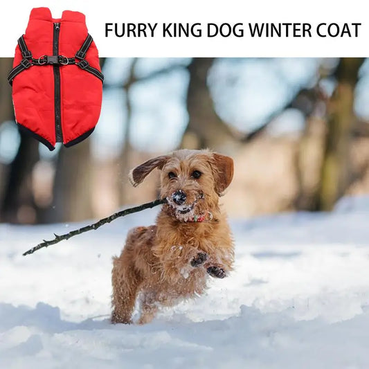 Winter Dog Coats Dog Snow Jacket With Zipper Warm Dog Winter Jacket Zippered Dog Snow Coat For Small Medium Large Dogs