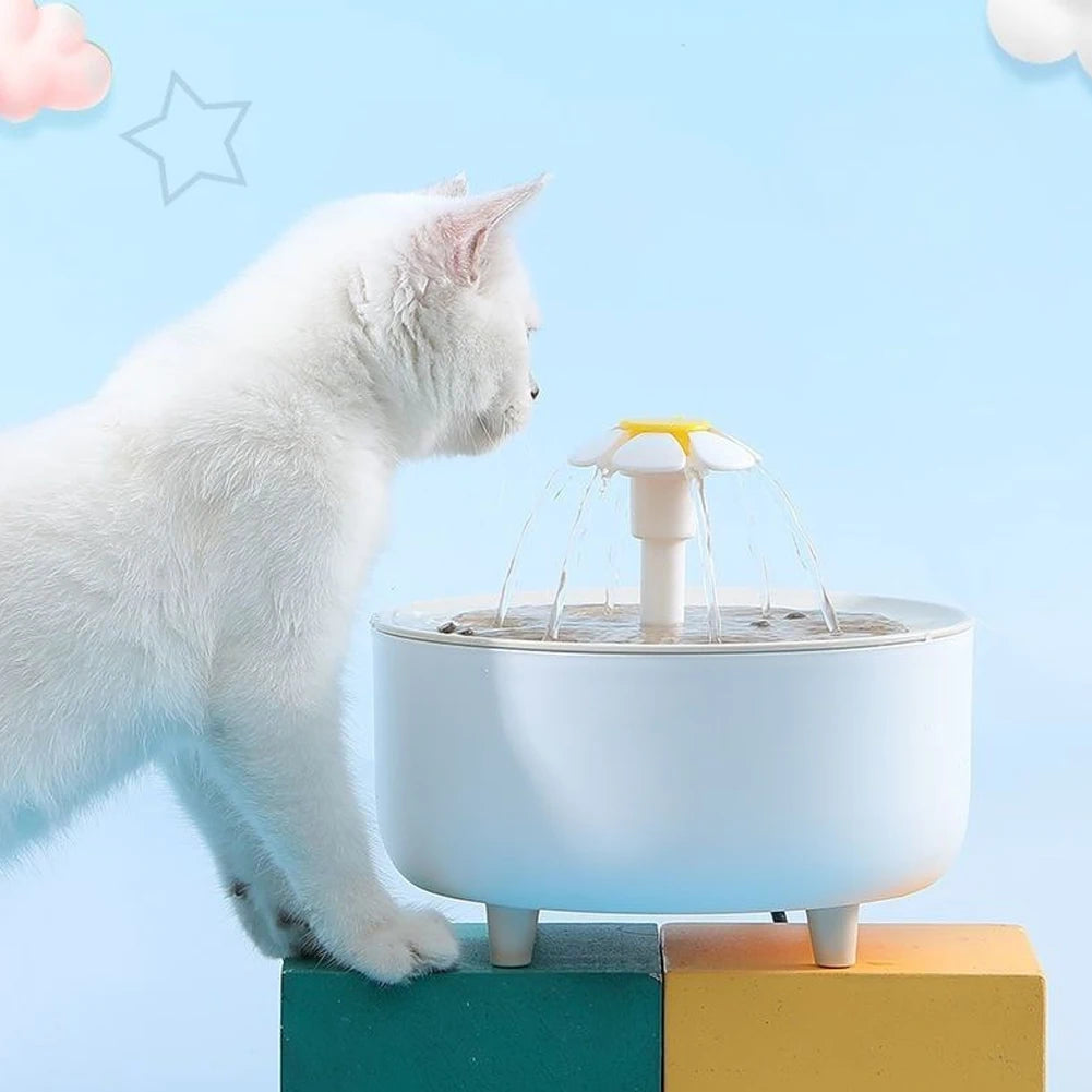 1200ml Automatic Cat Water Fountain Filter USB Auto Filter Transparent Cat Drinker Electric Mute Recirculate Filtering Drinker