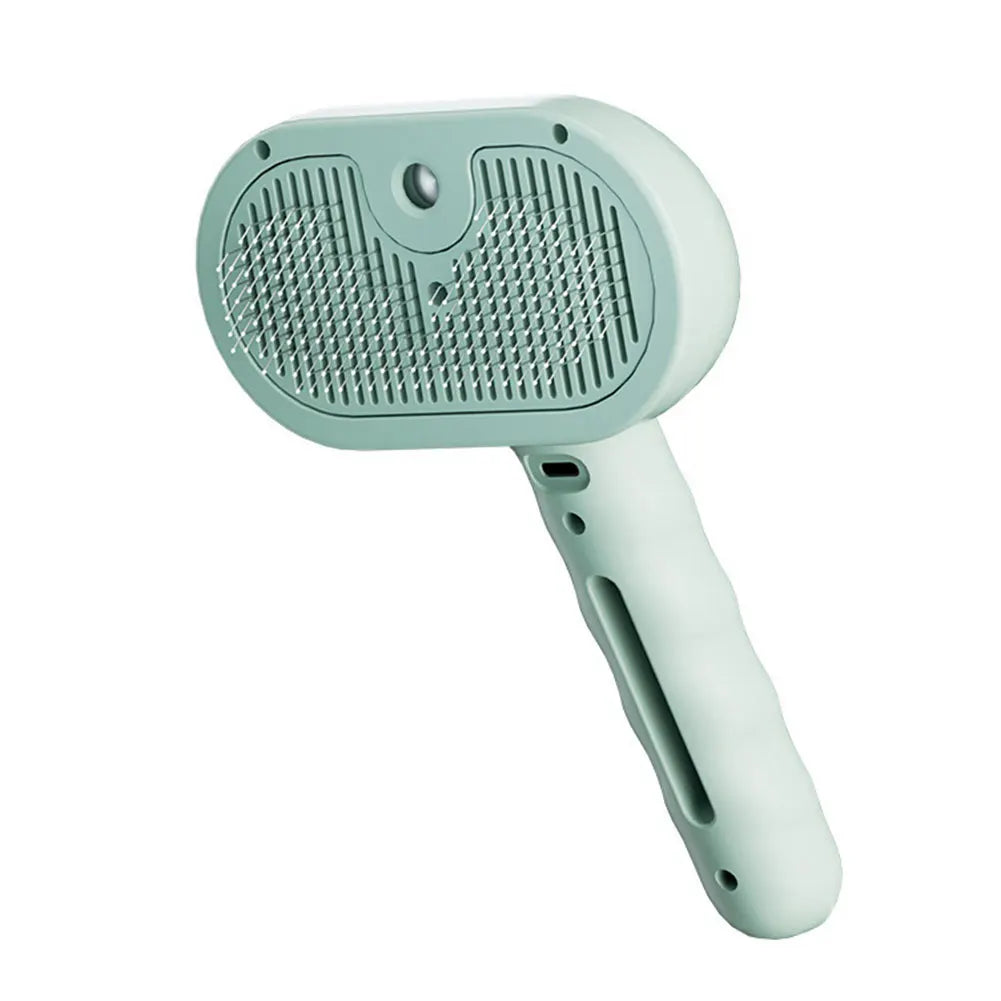 3 in 1 Cat Steam Brush Pet Spray Hair Removal Comb with Release Button Cat Grooming Brush Rechargeable Dog Brush
